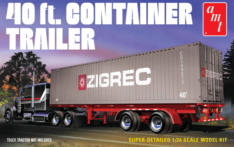 40' Semi Container Trailer 1:24