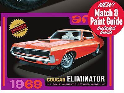 1/25 1969 Mercury Cougar Eliminator Car (White)
