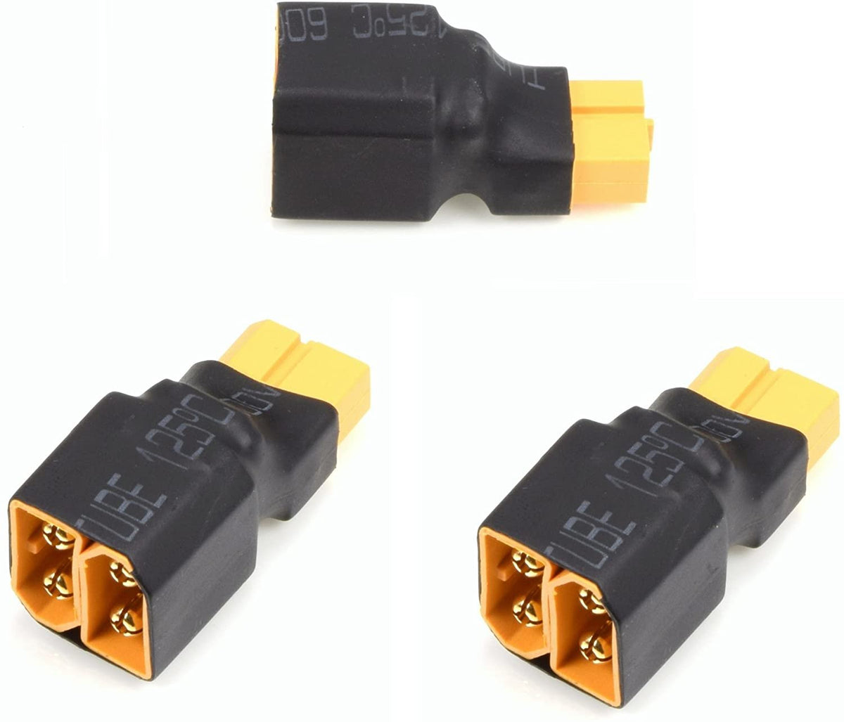 Apex RC Products No Wire XT60 Series Adapter Connector Plug - 3 Pack #1277