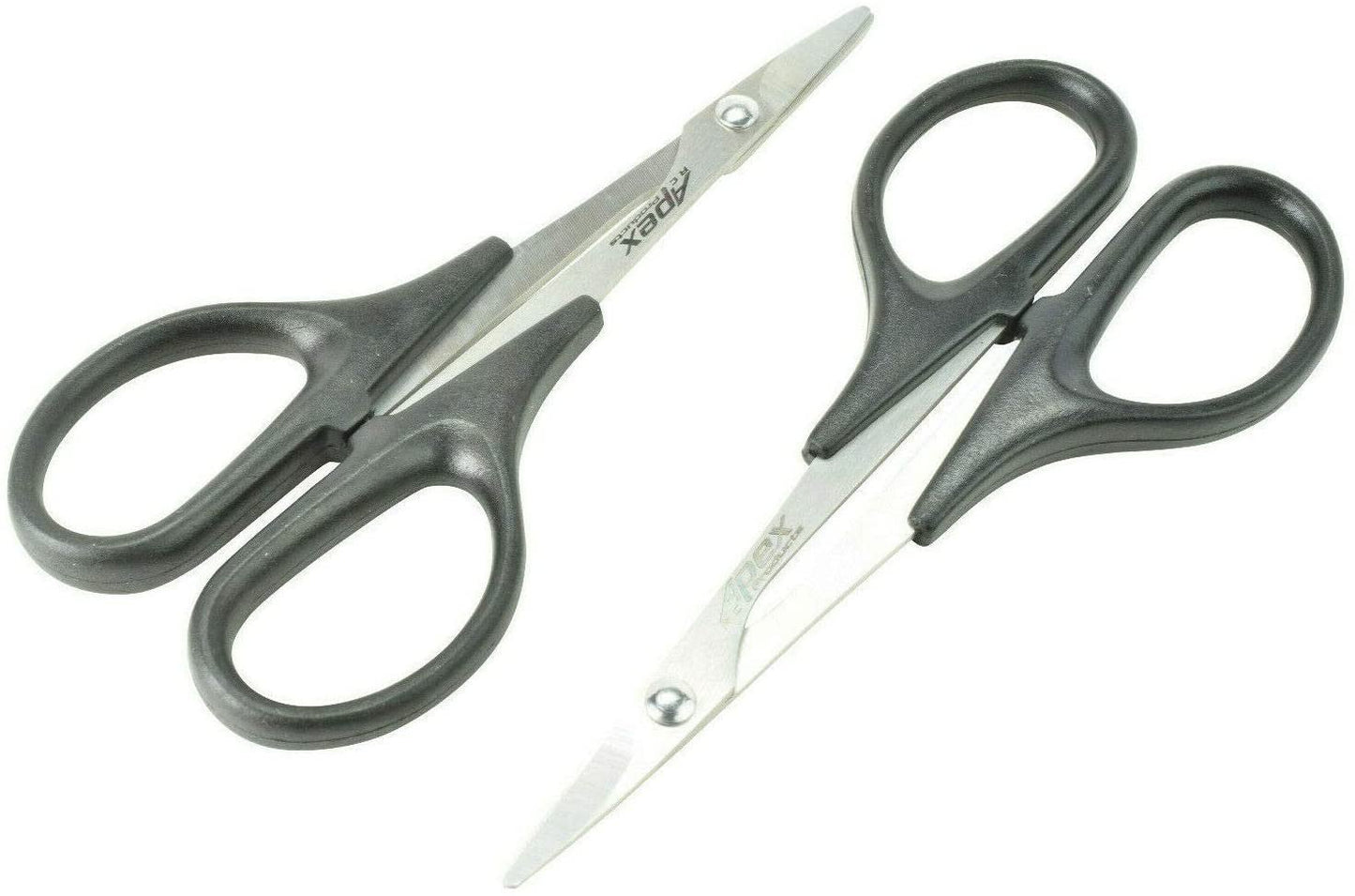 Apex RC Products Body Trimming Scissor Set - 1 Straight & 1 Curved Scissor #2730