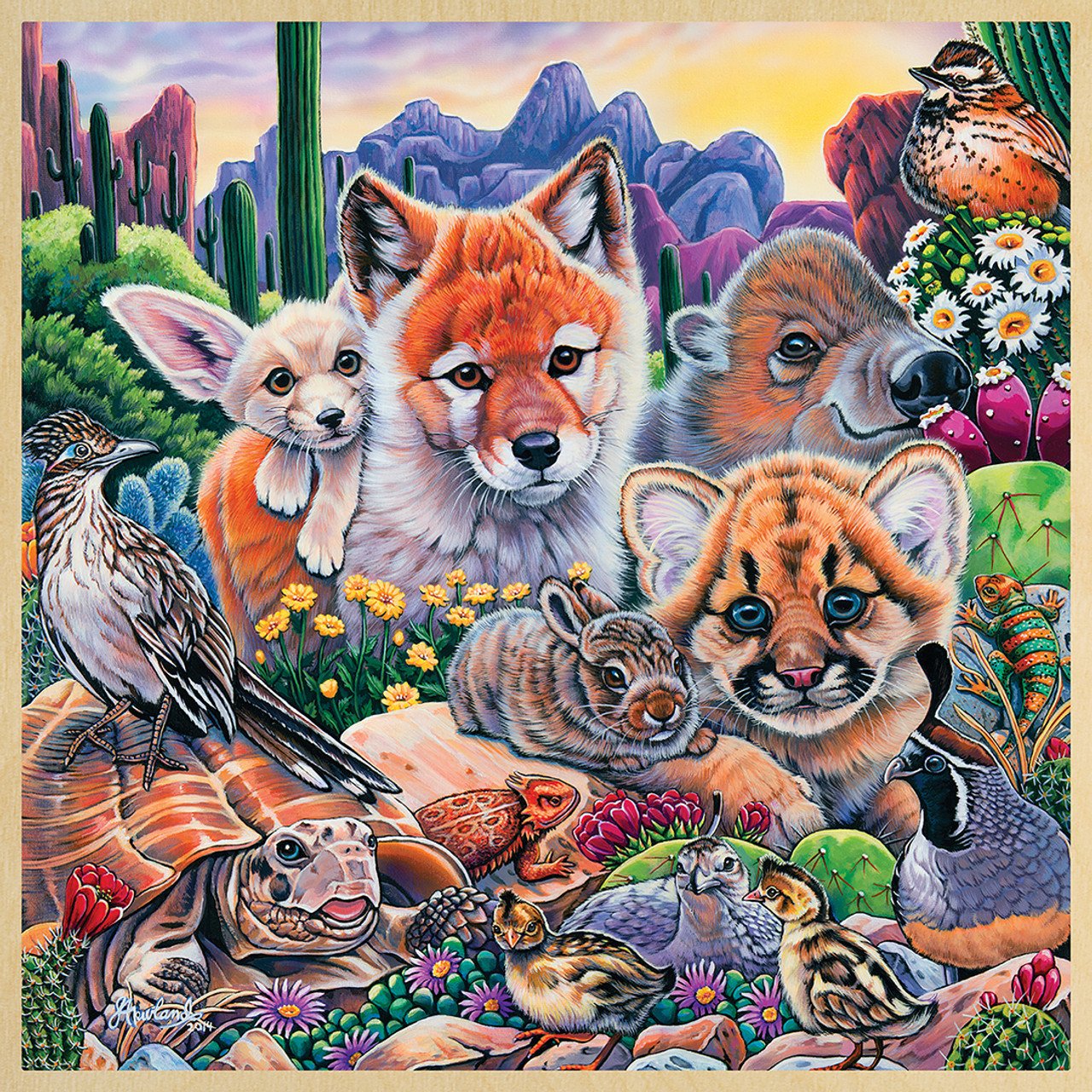 Wood Fun Facts - Desert Friends 48pc Wood Puzzle