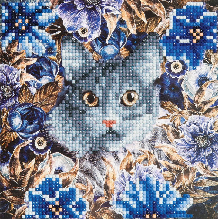 CA Card Kit: Cat and Flowers