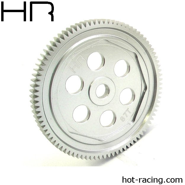 Hard Anodized Aluminum 87T 48P Spur Gear