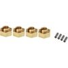 Brass Stock Wheels Hub, 7mm Hex, for SCX24