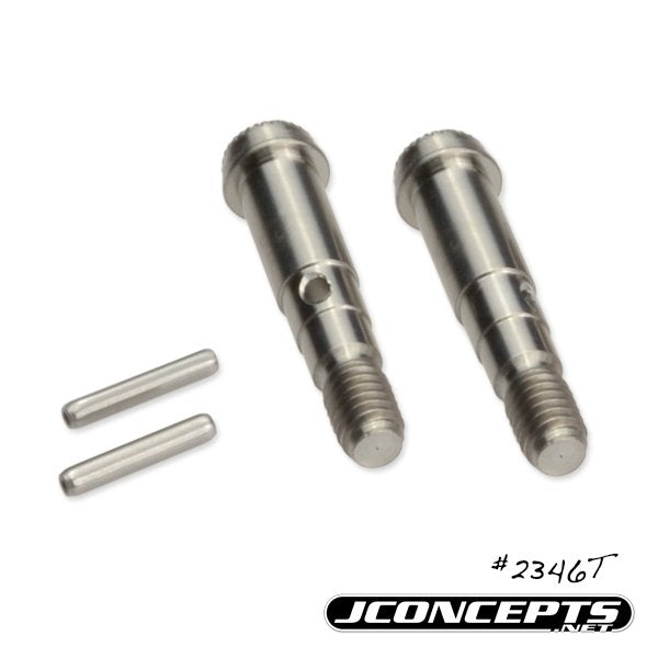 Titanium Knurl Tip Front Axle: RC10B5 B5M