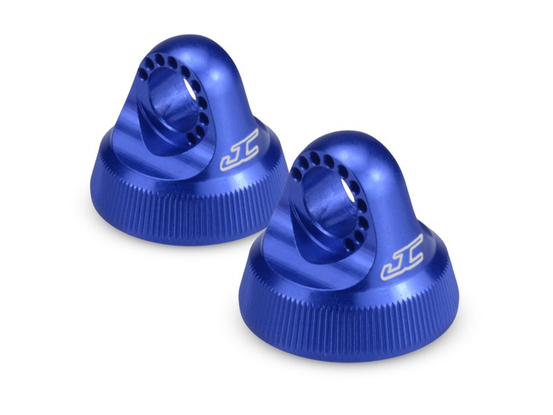 Fin 12mm V2 Shock Cap Blue 2pc (B5 B5M T5M SC5M B6 B6D)