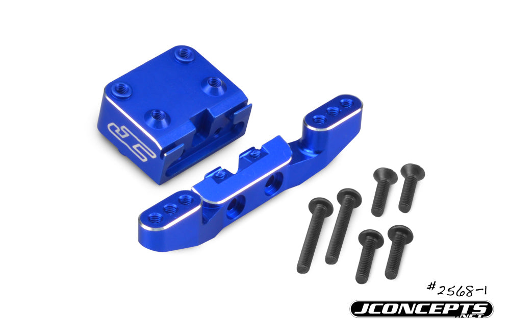 2568-1 Front Camber Link Mount Bulkhead B6/B6D Blue