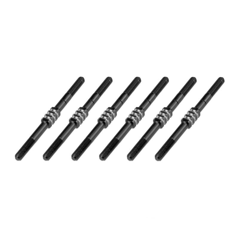 B6.3 Fin Titanium Turnbuckle Set Black (6pcs)