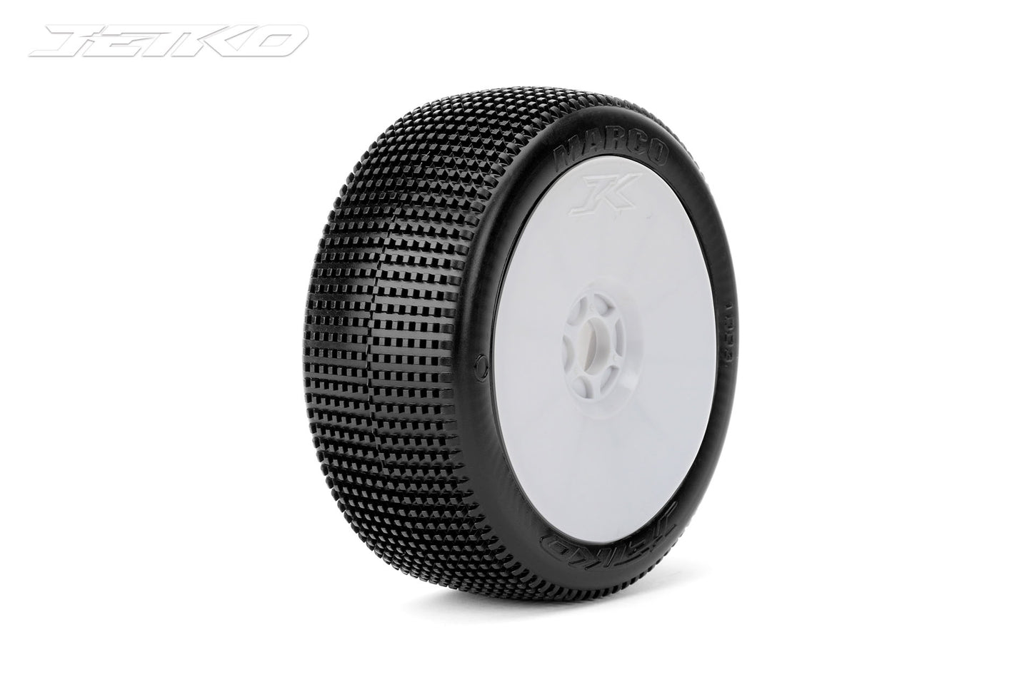 Marco 1/8 Buggy Tires Mounted on White Dish Rims, Super Soft