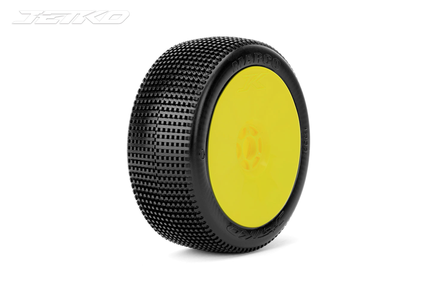 Marco 1/8 Buggy Tires Mounted on Yellow Dish Rims, Ultra