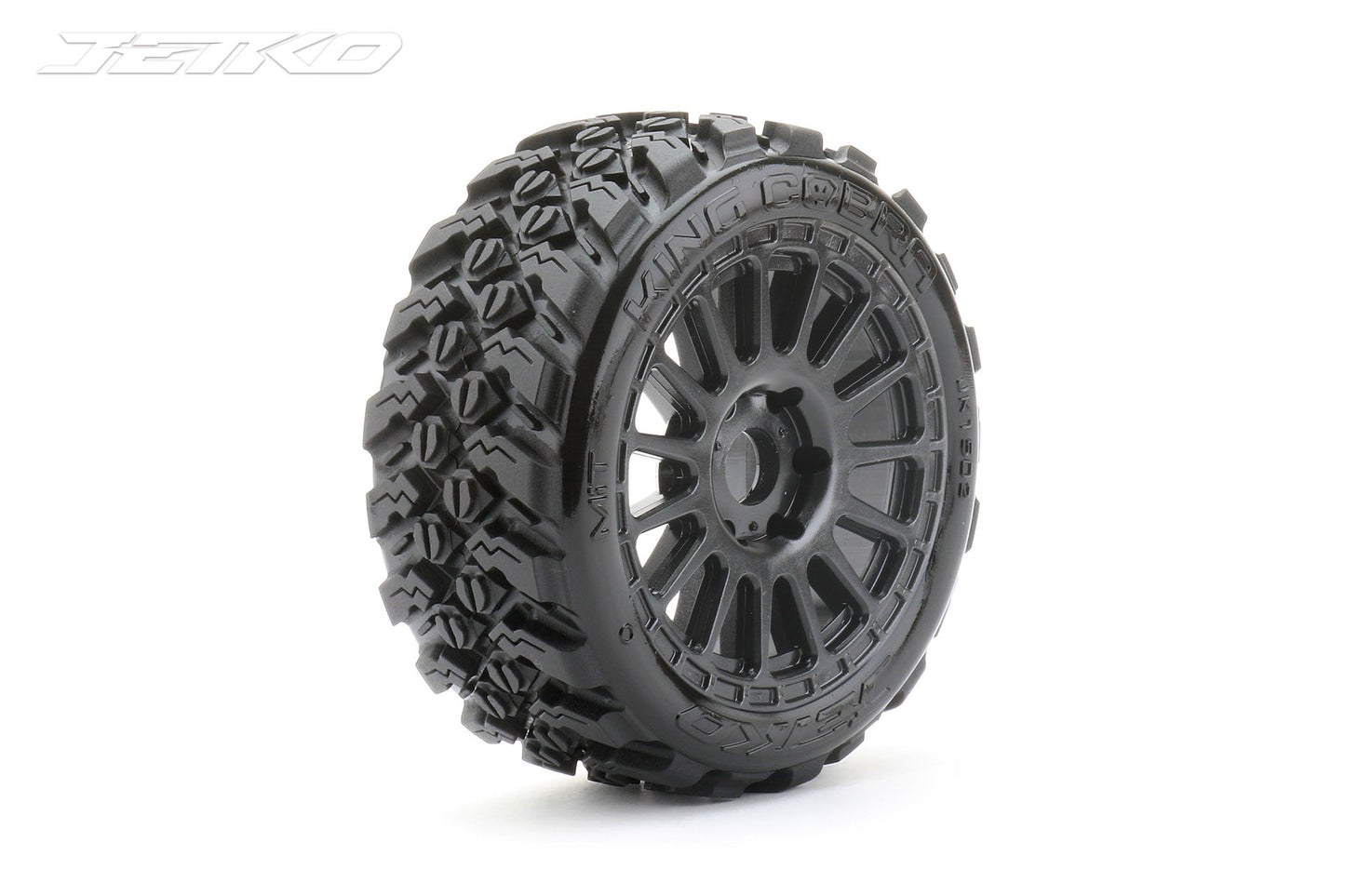 1/8 Buggy King Cobra Tires Mounted on Black Radial Rims,