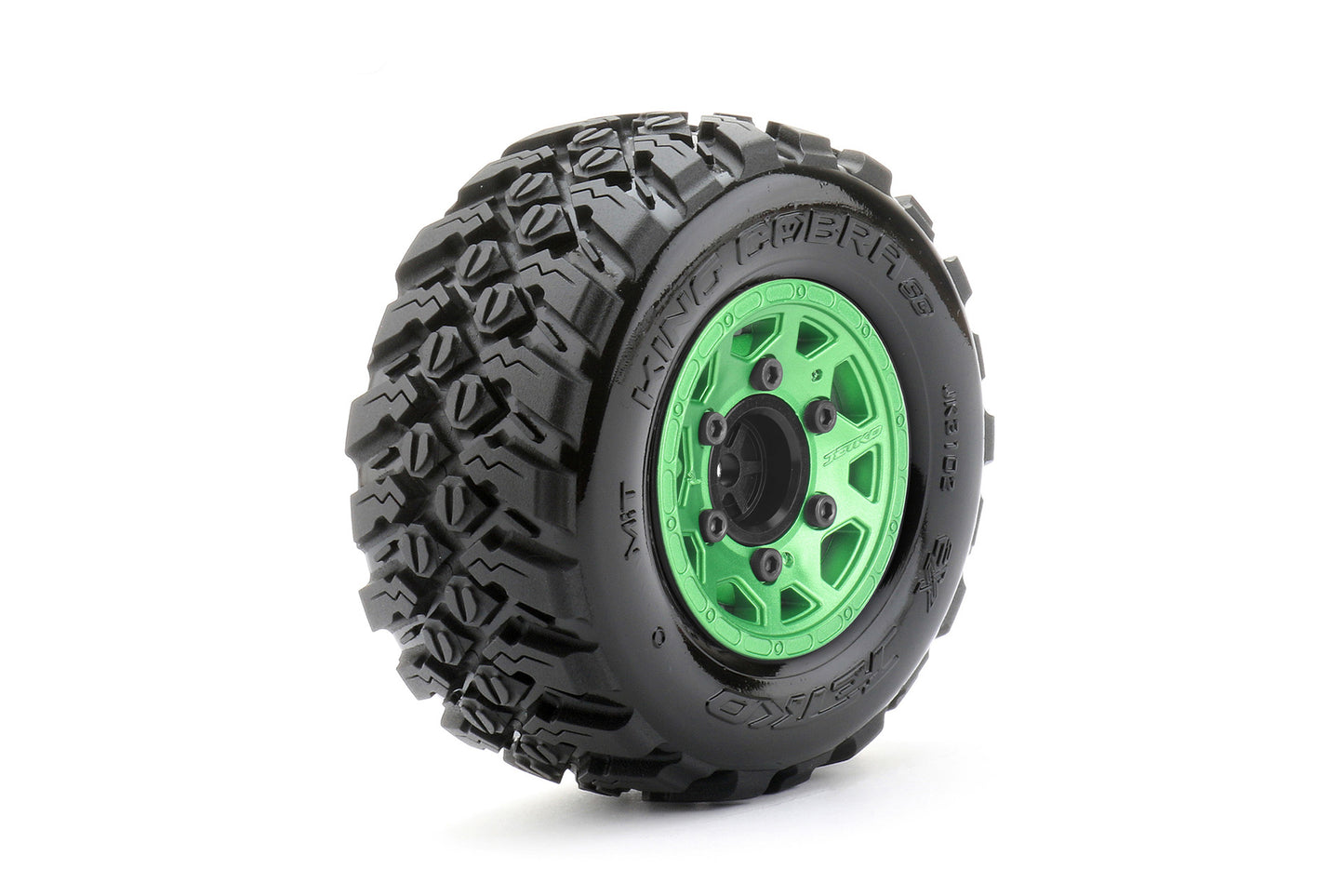 1/10 SC EX-King Cobra Tires Mounted on Metal Green Claw