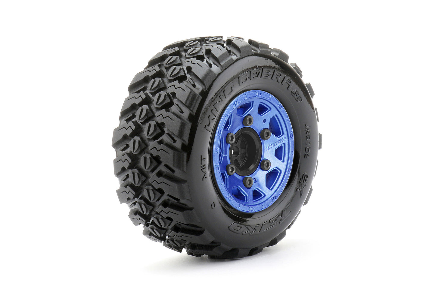 1/10 SC EX-King Cobra Tires Mounted on Metal Blue Claw