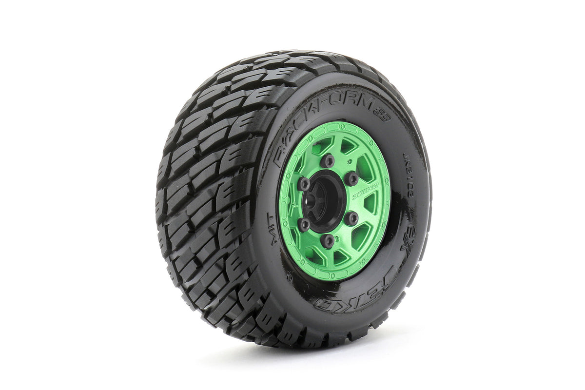 1/10 SC EX-Rockform Cobra Tires Mounted on Metal Green