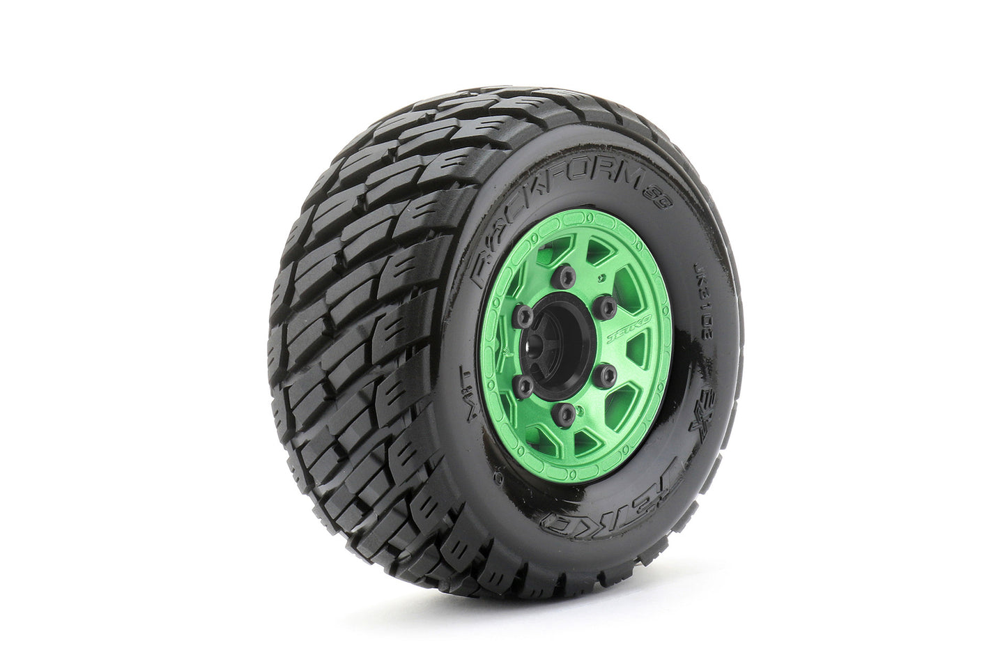 1/10 SC EX-Rockform Tires Mounted on Metal Green Claw