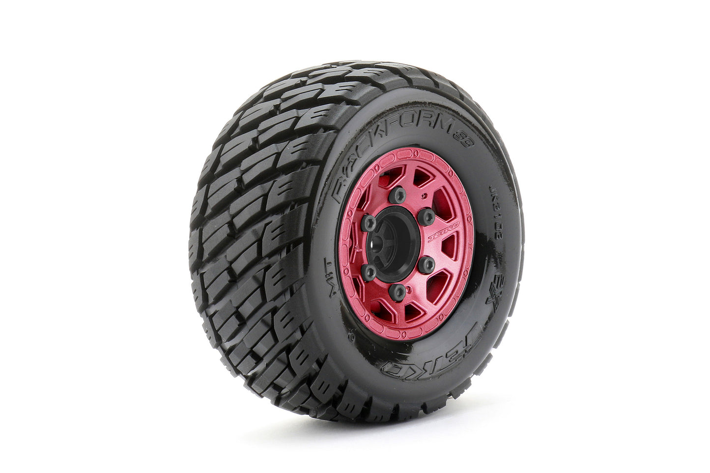 1/10 SC EX-Rockform Cobra Tires Mounted on Metal Red