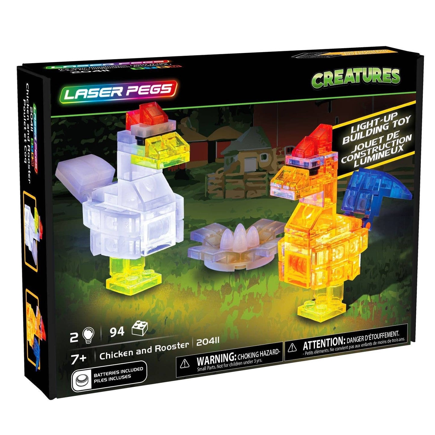 Chicken & Rooster - Laser Pegs
