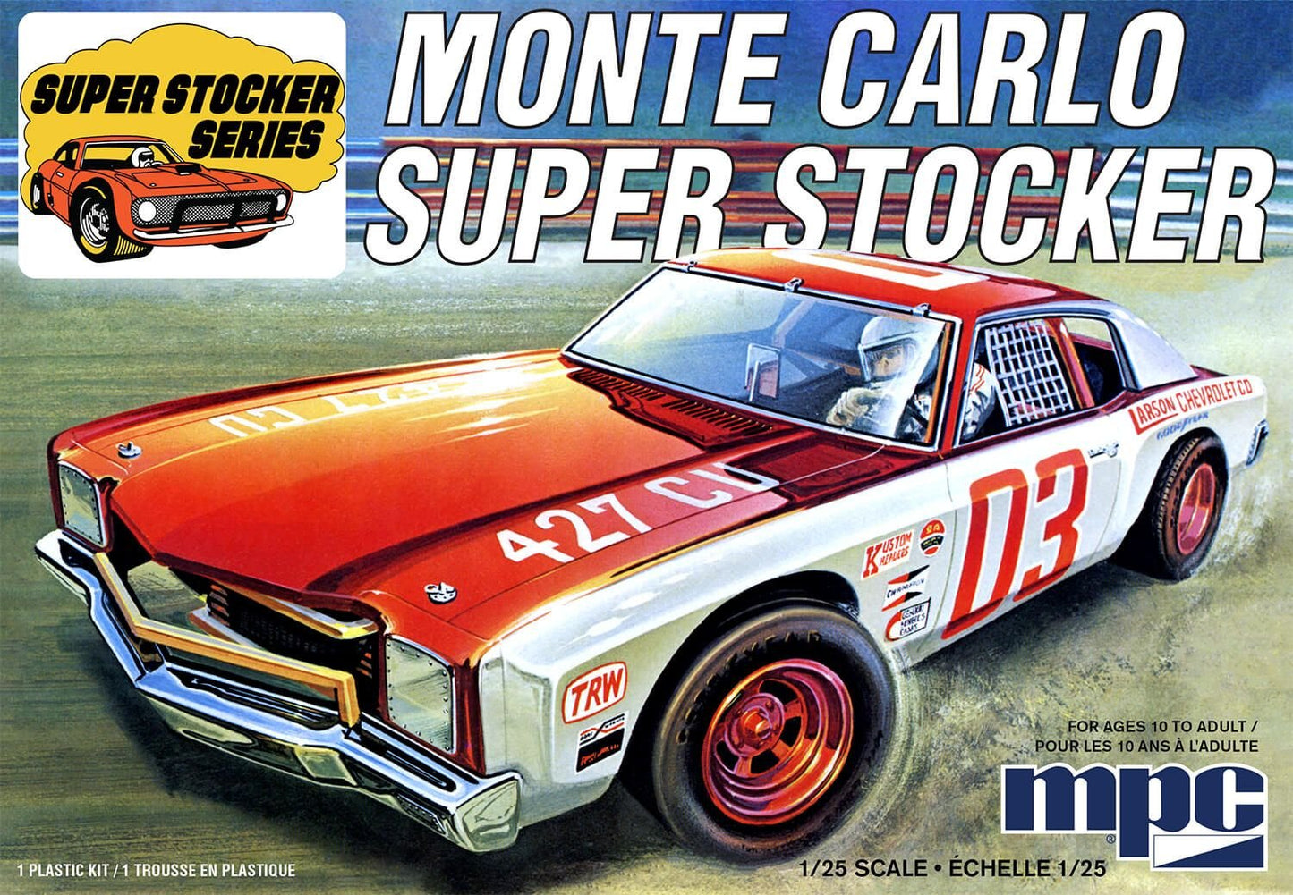 Skill 2 Model Kit 1971 Chevrolet Monte Carlo Super Stocker 1/25 Scale Model by MPC