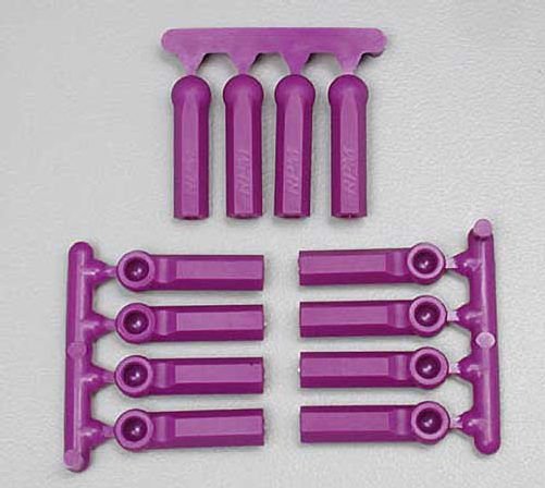 Long Shank Rod Ends Purple (12pcs)
