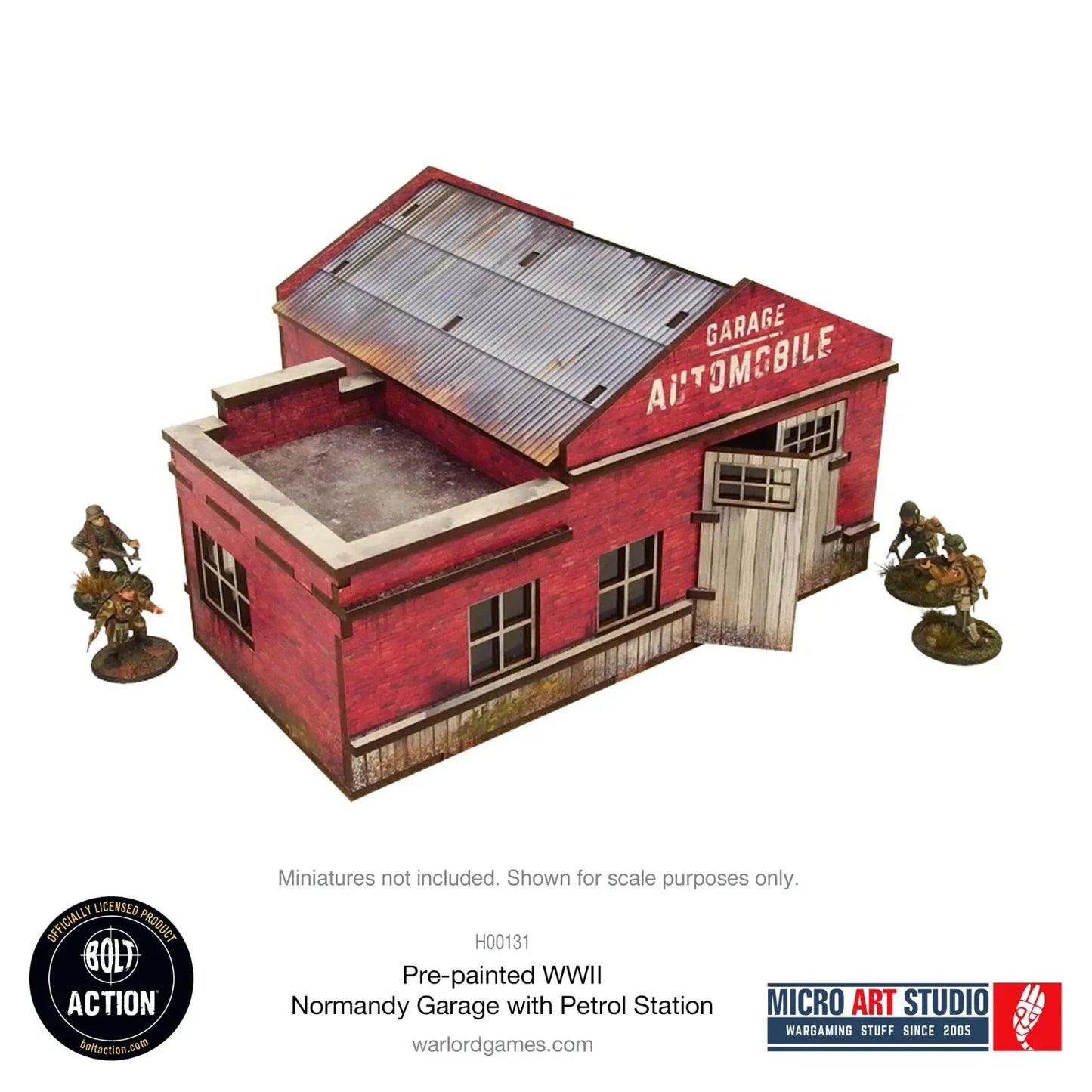 WW2 Normandy Garage with Petrol Station Pre-painted