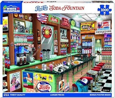 Pepsi Soda Fountain (1828pz) - 1000 Piece Jigsaw Puzzle