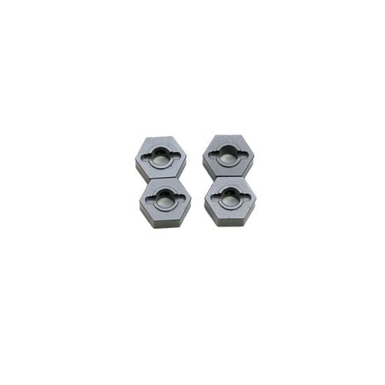 ALUMINUM HEX ADAPTERS FOR SLASH 4X4 (GUNMETAL)