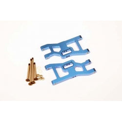 Aluminum Front A-Arm Set w/ Lock-Nut Hinge-Pins, Blue, for Traxxas Drag Slash / Bandit