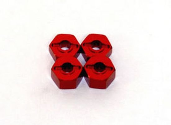 ALUMINUM HEX ADAPTER TRAXXAS RED