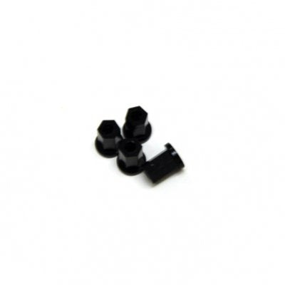 Replacement Aluminum 17mm Hex Lock-Nut, Black, 4pcs