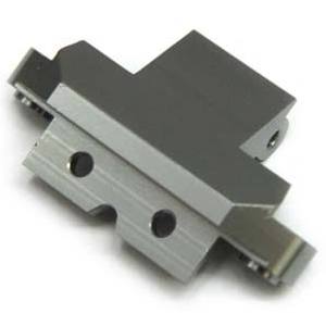 Aluminum Front Skid Plate / Hinge-Pin Mount, Gun Metal, for Axial Yeti