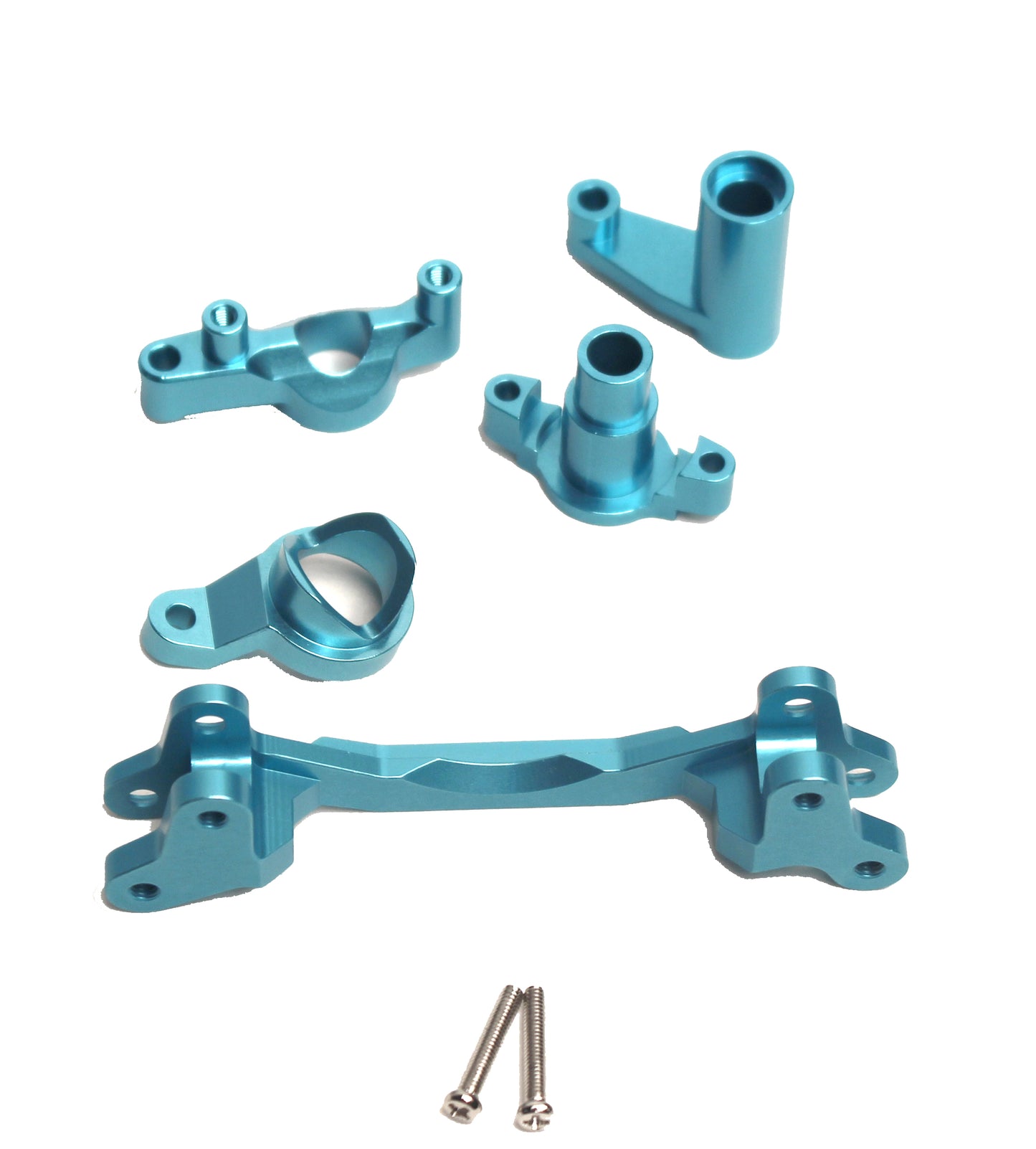 Aluminum Steering Bellcrank Set, Blue, for Axial Yeti, 5pcs