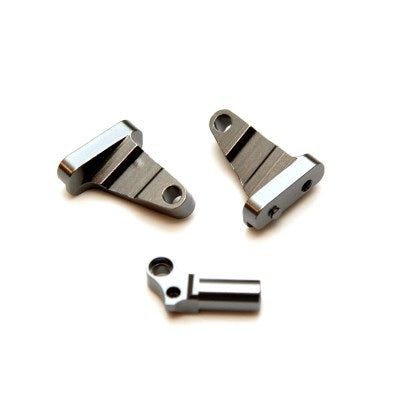 Aluminum Center Transmission Mounting Blocks, Gun Metal, for SCX10 II, 3pcs
