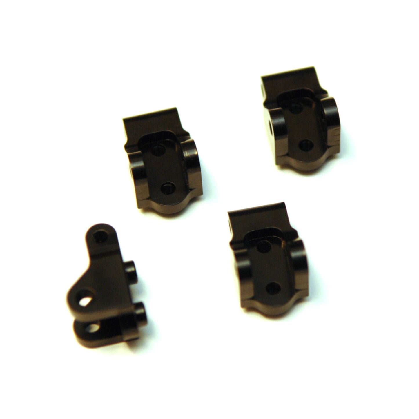 Brass Lower Shock / Link Mount, Black, for Associated Enduro, 4pcs