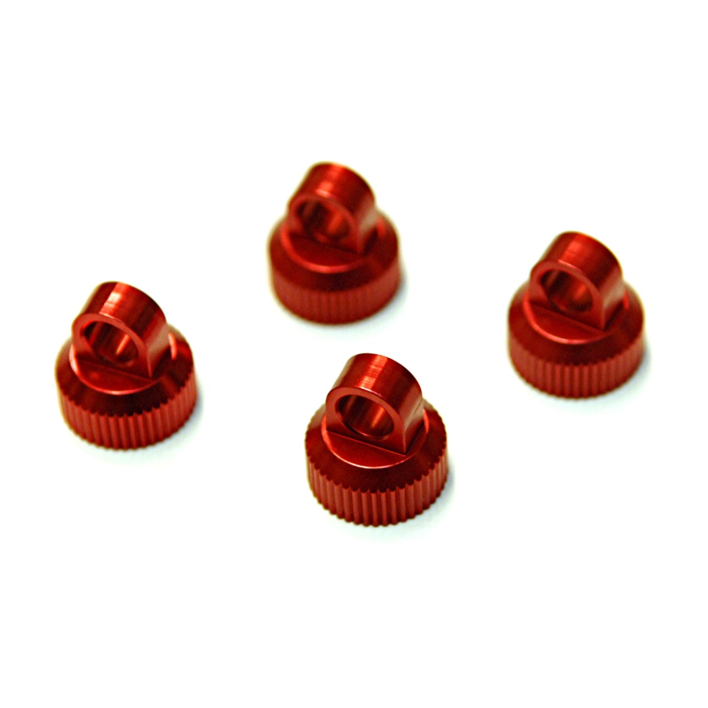 Aluminum Upper Shock Caps, Red, for Associated Enduro, 4pcs