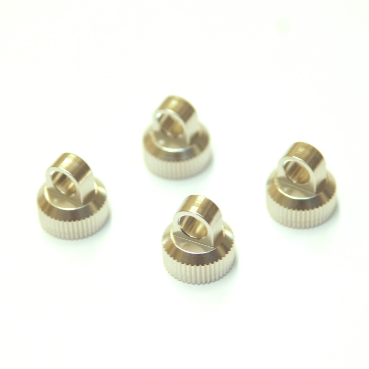 Aluminum Upper Shock Caps, SIlver, for Associated Enduro, 4pcs
