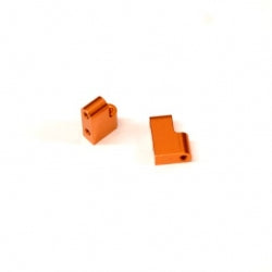 Aluminum Steering Servo Mount, Orange, for Associated DR10, 1pr