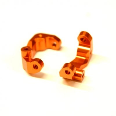 Aluminum Caster Blocks, Orange, for Associated DR10, 1pr