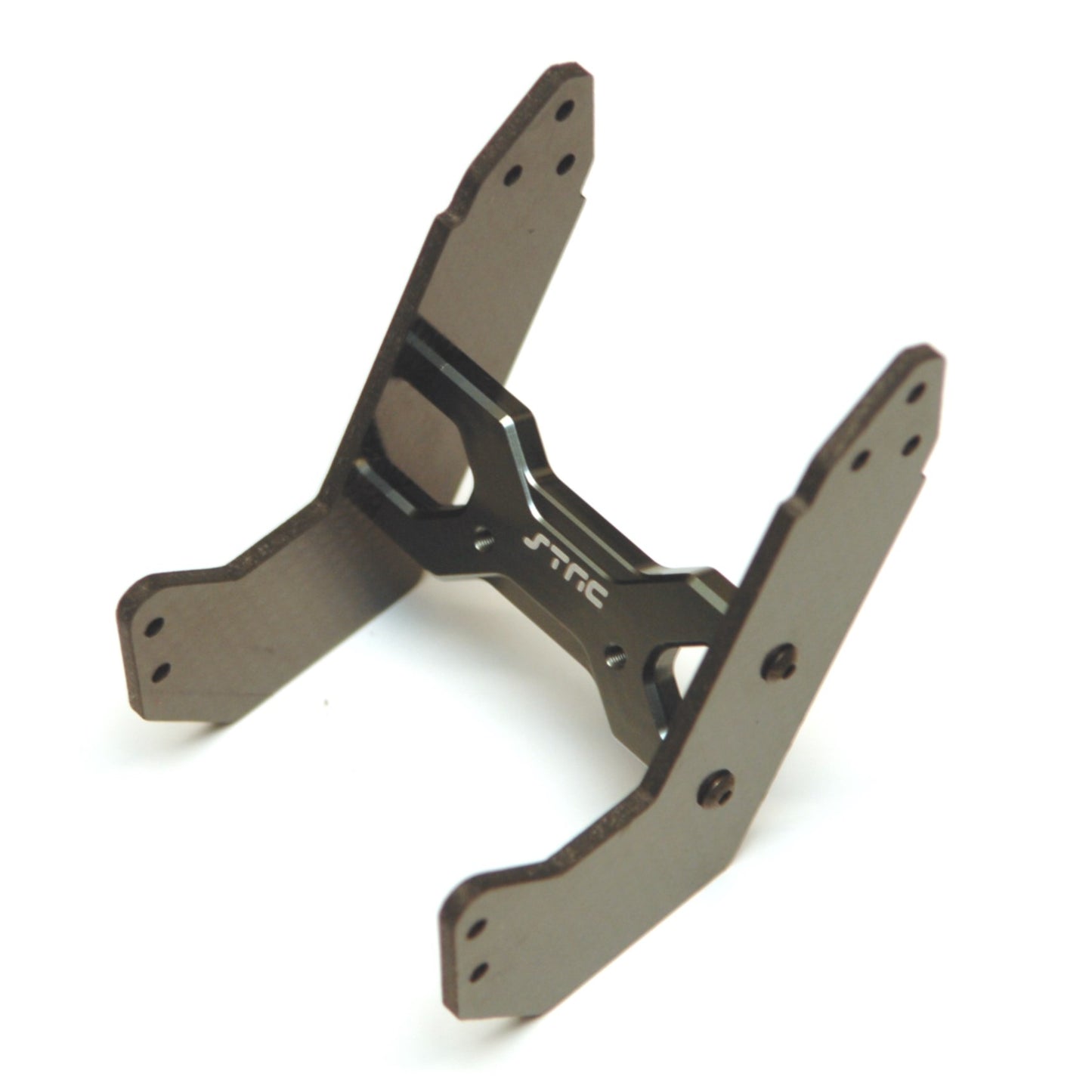 Graphite Rear Wing Support w/ Aluminum Cross Member, Gun Metal, for Arrma Limitless