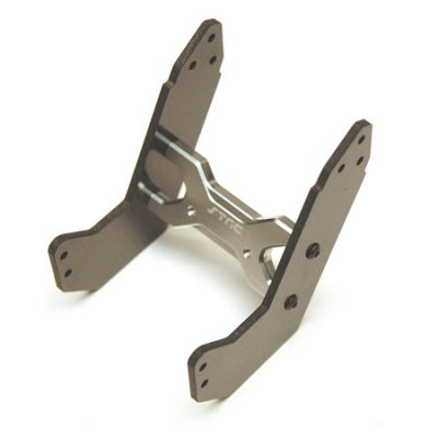 Graphite Rear Wing Support w/ Aluminum Cross Member, Silver, for Arrma Limitless
