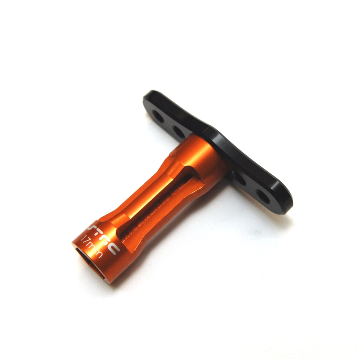 CNC Machined Aluminum 17mm Hex Nut Wrench Black/Orange