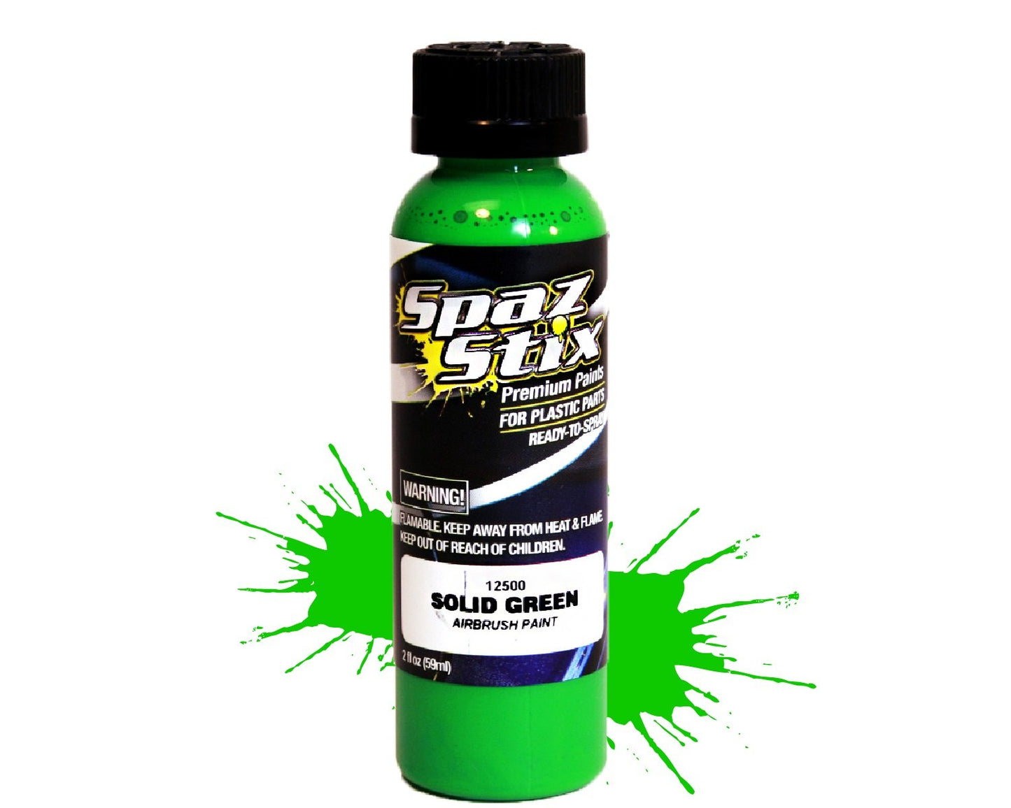 Solid Green Airbrush Ready Paint, 2oz Bottle