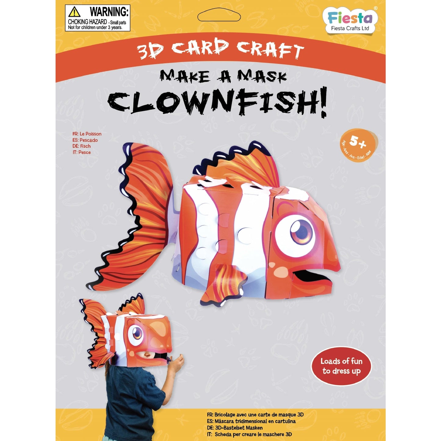 Clownfish 3D Mask Card Craft - T-3054