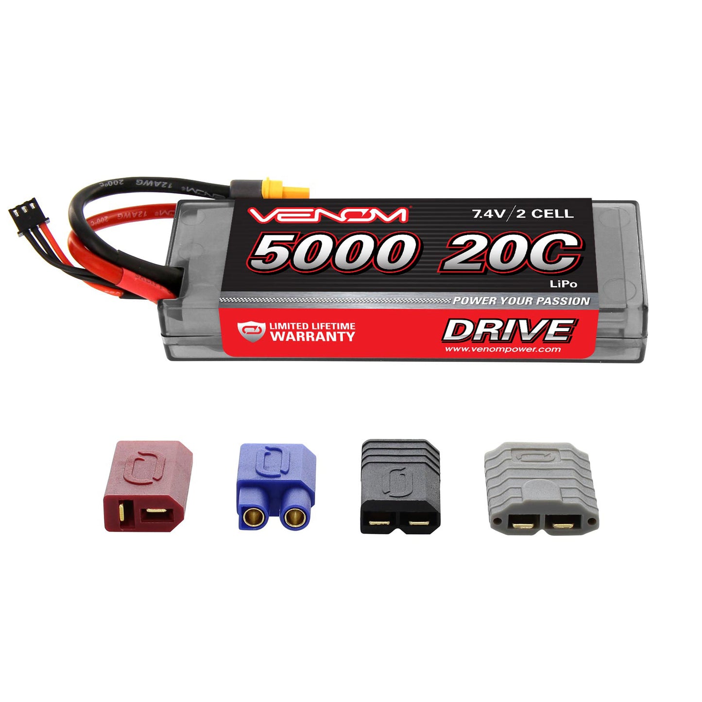 DRIVE 20C 2S 5000mAh 7.4V LiPo Hardcase Battery with UNI 2.0 Plug