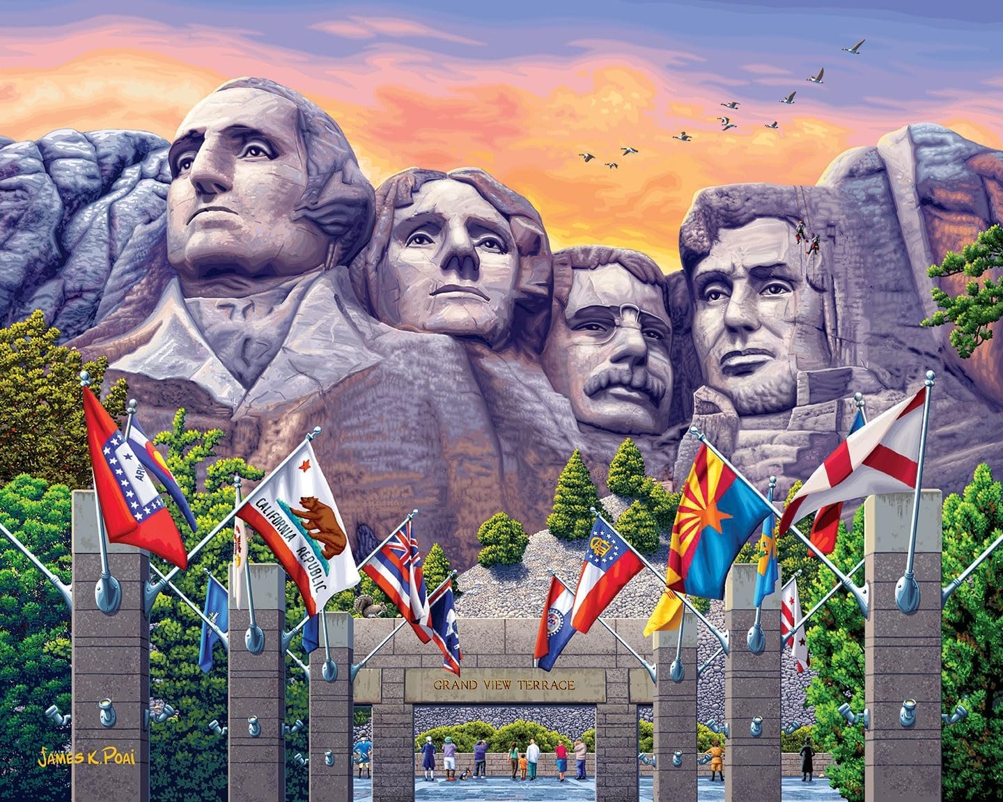 Mount Rushmore - 500 Piece Puzzle Traditional