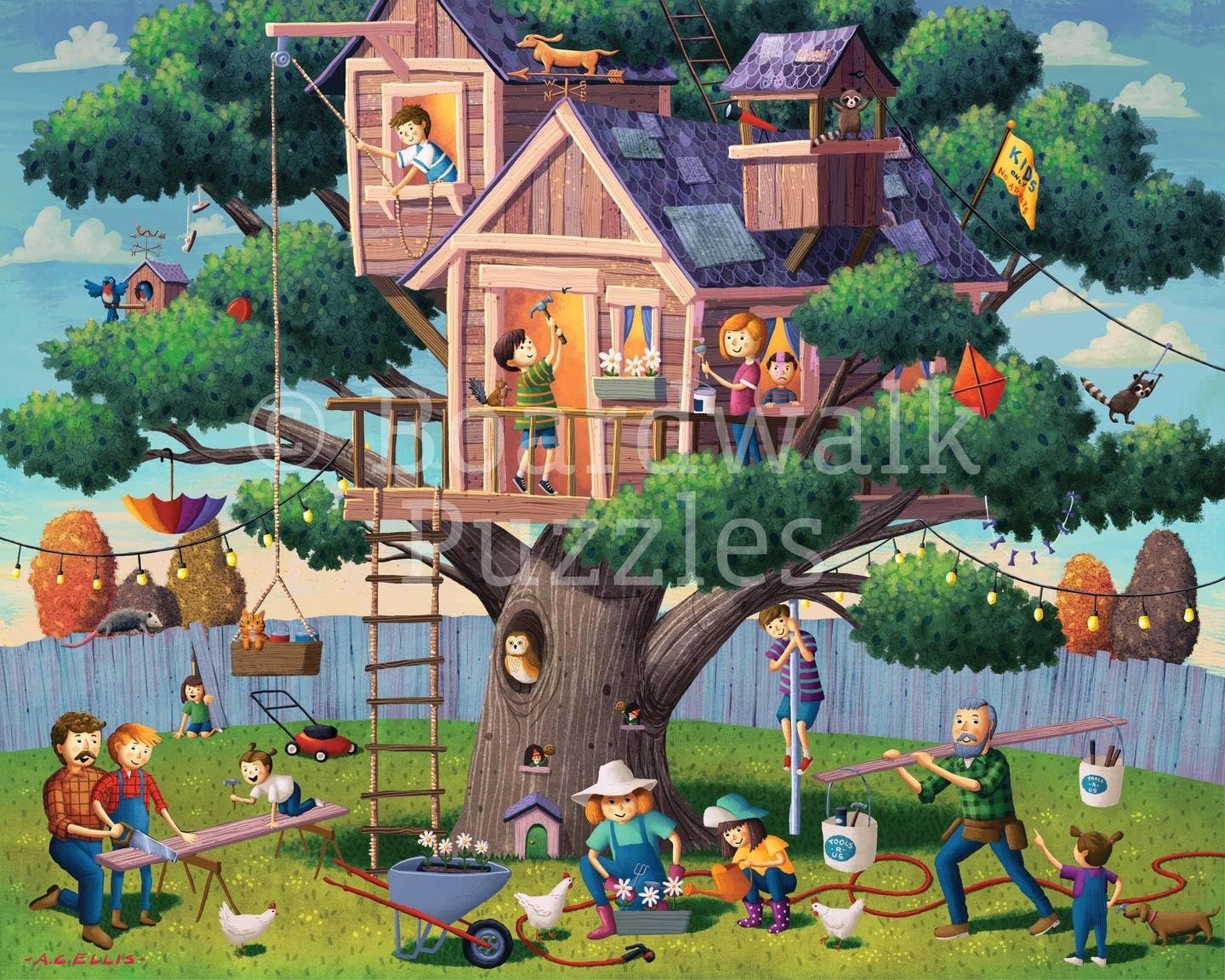 Tree House Adventure - 500 Piece Puzzle Traditional