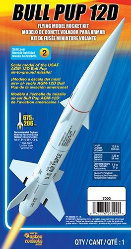 Bull Pup 12D Model Rocket Kit, Skill Level 2