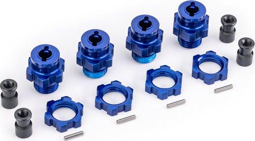 17MM WHEEL HUBS/NUTS HD BLUE