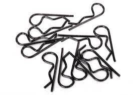 Body clips black (12) (standard size)