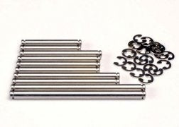 Suspension pin set stainless steel (w/ E-clips)