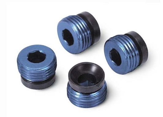 Discontinued - Aluminum caps pivot ball (blue-anodized) (4)